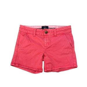 AMERICAN EAGLE Coral Midi Stretch Cuffed Bottom Mid Rose Casual Short 00
